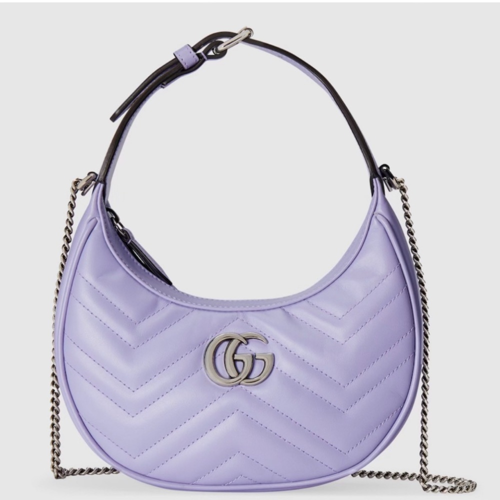 Gucci Lavender Quilted Shoulder Bag - Picture 2 of 2